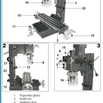 Stacionarna glodalica za metal W-MBF 300 74950030