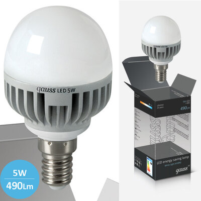 Štedljive LED sijalice 2 kom. Gauss E14 5W 220V 4100K EB105101205
