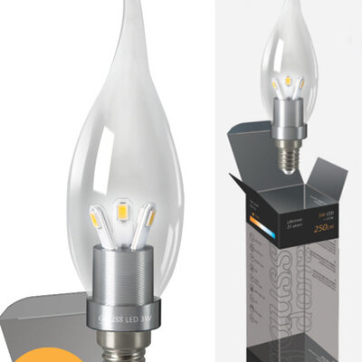 Štedljive LED sijalice 2 kom. Gauss E14 3W 220V 2700K HA104201103