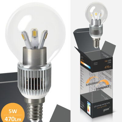 Štedljive Dimmable LED sijalice 2 kom. Gauss E14 5W 220V 2700K HA105201105-D