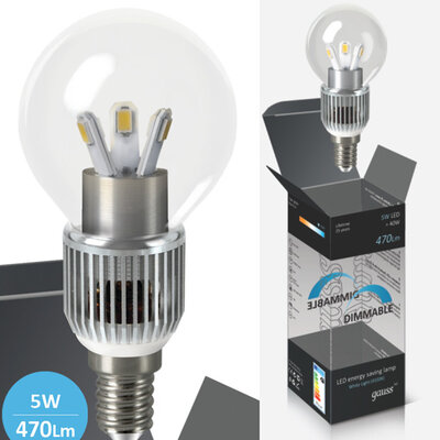 Štedljive Dimmable LED sijalice 2 kom. Gauss E14 5W 220V 4100K HA105201205-D