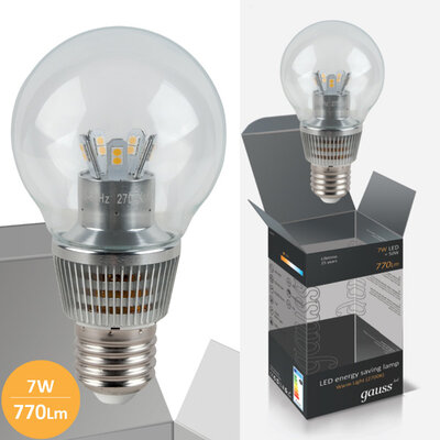 Štedljive LED sijalice 2 kom. Gauss E27 7W 220V 2700K HA105202107