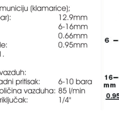 Pneumatska heftalica 80/16 75708016