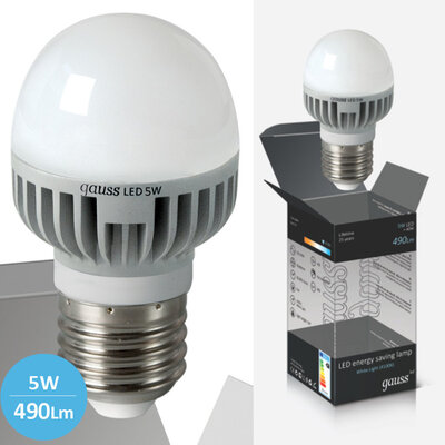 Štedljive LED sijalice 10 kom. Gauss E27 5W 220V 4100K EB105102205