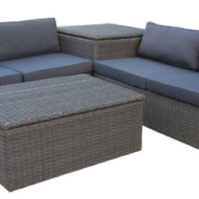 Ugaona Garnitura Saba - 2 Dvoseda, Sto i Ugaona Kutija Za Odlaganje