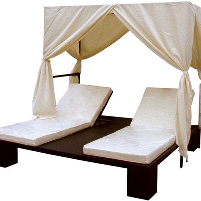 Dupla podesiva ležaljka sa baldahinom Maffay