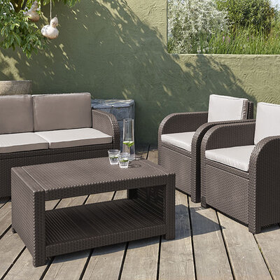 Wicker Ratan Garnitura Managua Braon - Bež