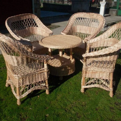 Pletena Baštenska Garnitura od Pruća Nebel