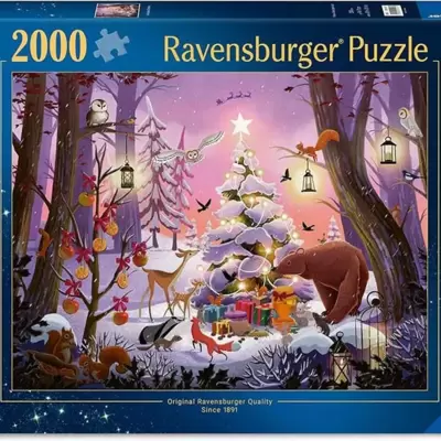 Puzzle slagalica 2000 delova Božić u šumi Ravensburger 12001417