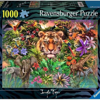 Puzzle 1000 delova Tigar u džungli Ćiro Marčeti Ravensburger 12001273