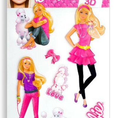 Zidna dekoracija 3D Stiker Barbie 41x29cm 12SW01BR
