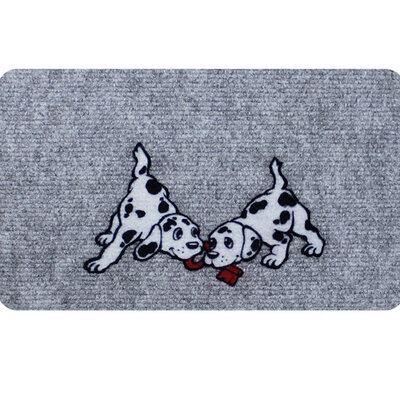 Otirač 40 x 60 Flock Četvrtasti sivi Dogs