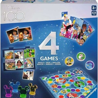 Društvene igre Komplet od 4 Disney 100th Anniversary Ravensburger 22341