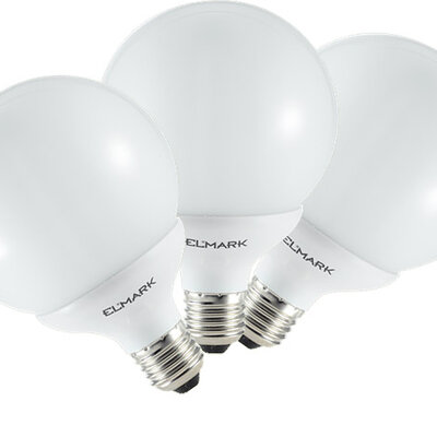Štedljiva sijalica Elmark Globe 25W E27 6400K 99280097 3kom.