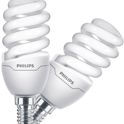 Štedljiva sijalica Philips Tornado T2 Slim 12W E14 WW PS264 2kom.