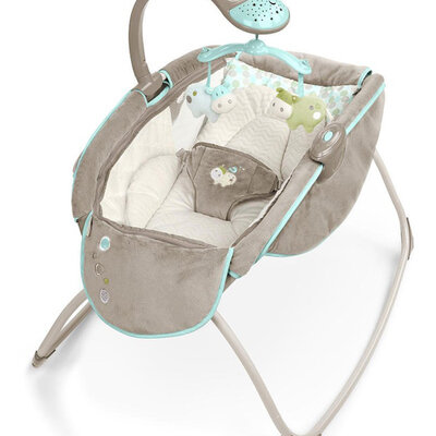 InGenuity by Bright Starts Kolevka - ležaljka za bebe sa projektorom, muzikom i vibracijom Moonlight In Emerson Deluxe