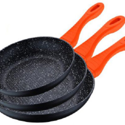 Bergner Tiganji sa mermernom oblogom - Set od 3 kom Renberg orange RB-1124-O