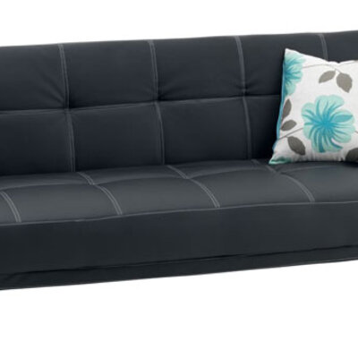 Kauč Orbster crna veštačka koža