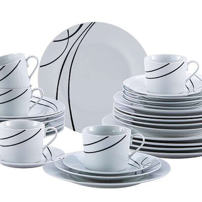 Bergner Porcelanski servis za ručavanje 30 delova Renberg Oslo Lines RB-80106