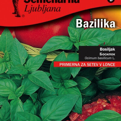 Seme za začinsko bilje 10 kesica - Bosiljak - Ocimum basilicum Semenarna 1076