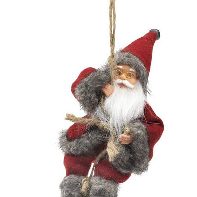 Novogodišnji ukras Deda Mraz koji se penje V20cm