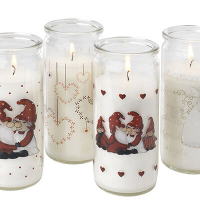 Novogodišnje sveće u čaši 6028200 4 komada