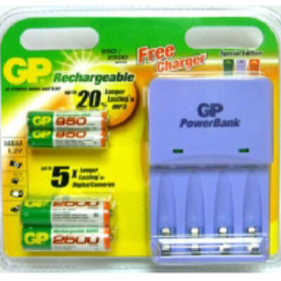 Punjač za baterije GP KB01 sa 8 punjivih baterija