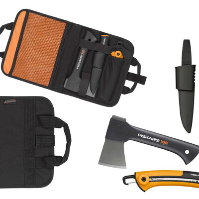 Fiskars kamp set Sekira Nož Testera Torba 129012 035115