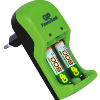 Punjač za baterije GP S360 sa 2 punjive baterije AAA 800 mAh
