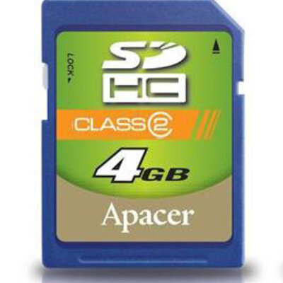 Apacer SD HC class2 4GB (SD 2.0)
