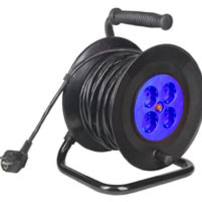 Produžni kabl na metalnoj motalici HJR4-25 25 m