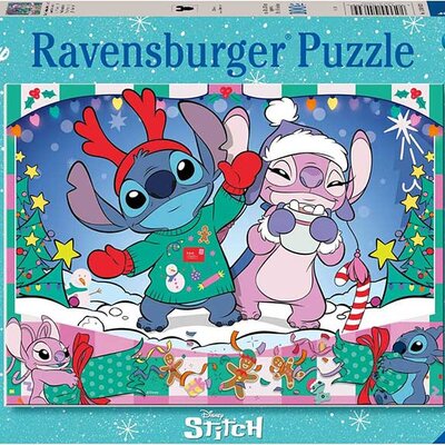Puzzle slagalice za decu 100XXL delova Disney Stitch Christmas Ravensburger 12004030
