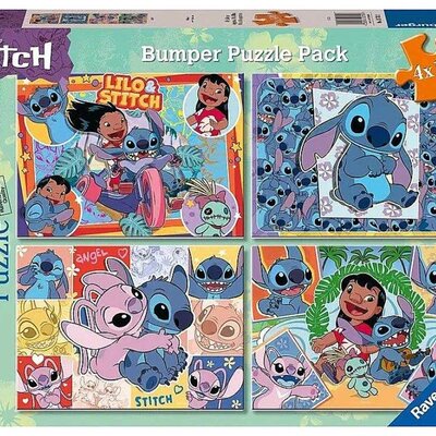 Slagalice puzzle za decu 4x100 delova Disney Lilo and Stitch Ravensburger 05731