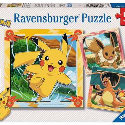 Slagalice puzzle za decu 3x49 delova Pokemon Ravensburger 12004062