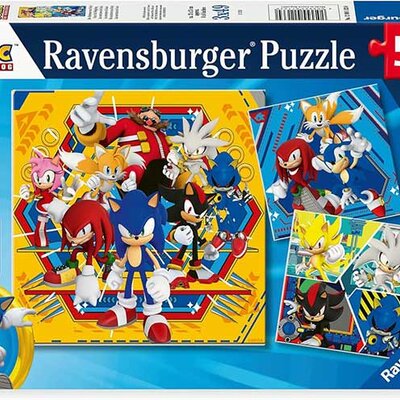 Slagalice puzzle za decu 3x49 delova Sonic the Hedgehog Ravensburger 12001133