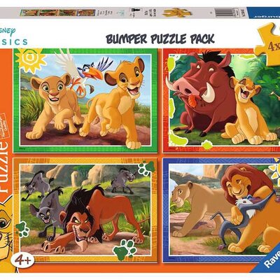 Puzzle slagalica za decu 4x42 dela Disney Lion king Ravensburger 12004058