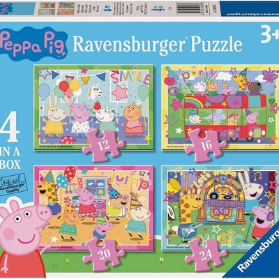 Puzzle slagalica za decu 4u1 Peppa Pig Party Ravensburger 12004016