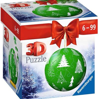 Novogodišnja kugla 3D Puzzle 54 dela Winter green Ravensburger 11270