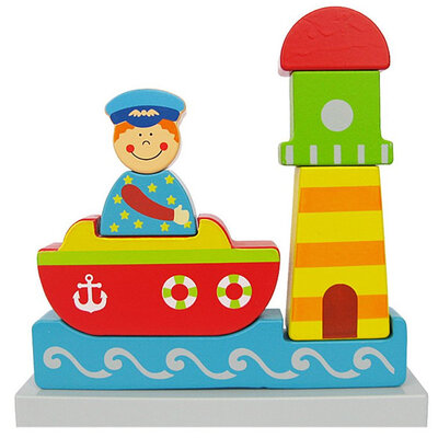 Drvene kocke sa magnetima 4Kids Mornar 22564