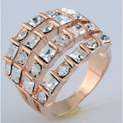 Ženski prsten sa pozlatom Elegance GPL-035