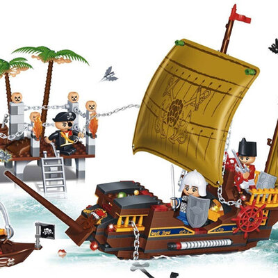 BanBao kockice Piratski brod 8707