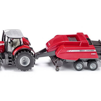 Siku Massey-Ferguson 8690 Traktor sa prikolicom za baliranje sena 1951