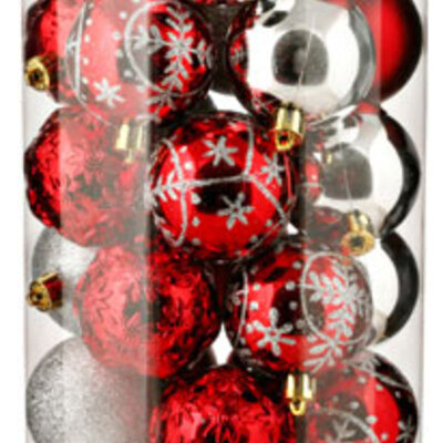 Komplet Ukrasa Kugli Za Jelku - 30 komada