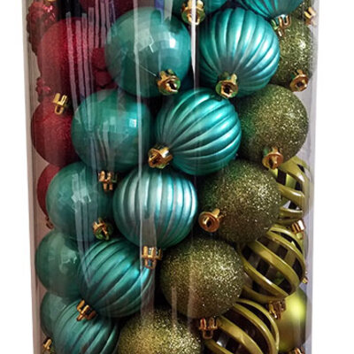 Ukrasi Za Novogodišnju Jelku - 101 Kugla plava crvena žuta