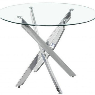 Trpezarijski Sto Time Metal Staklo fi 120 cm