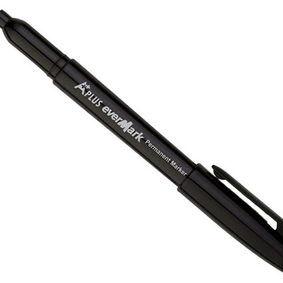 Permanent marker tanji PY100200 obli vrh 2mm crna 12 komada 08MB10B