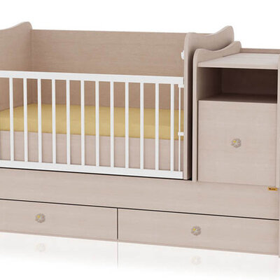 LorelliDrveni krevetac za bebu Trend Plus Oak