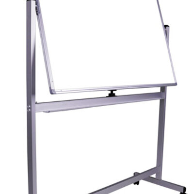 Bela tabla dvostrana 100 x 150 na stalku sa točkićima 09WS41