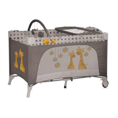Bertoni Lorelli Krevetac za bebe sa dva nivoa Travel Kid 2 Beige Giraffes 10080221451