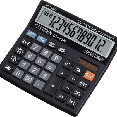 Stoni kalkulator - digitron CITIZEN CT-555N 12 cifara crni 05DGC555